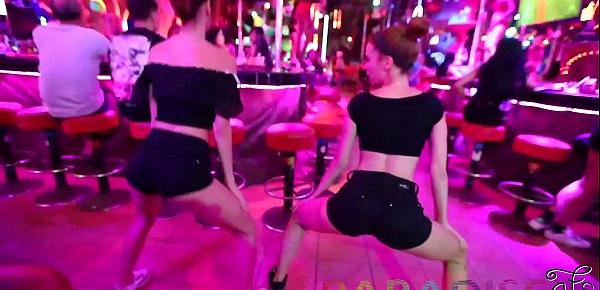  Paradise Gfs - Twins party on vacation and getting fucked at club - Part 1